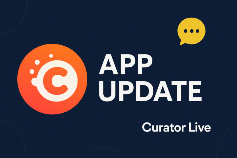 Curator Live app update for photo and video solutions
