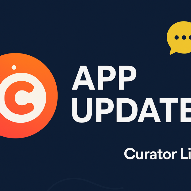 Curator Live app update for photo and video solutions